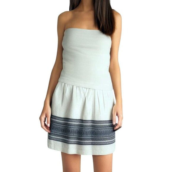𝅺madewell Cabana Jacquard Skyline White Short Skirt Size 0 - Picture 1 of 10